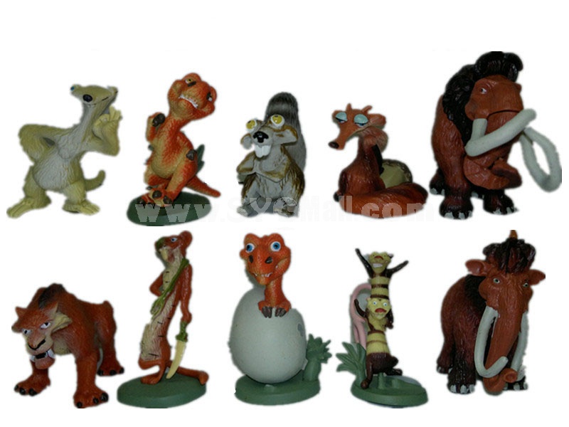Ice Age Figure Toys Diego Sid Action Figures 10pcs/Lot 2.5inch