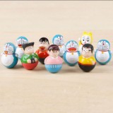 Wholesale - Doraemon Action Figures Mini Tumblers Figure Toys 1.5inch 10pcs/Set
