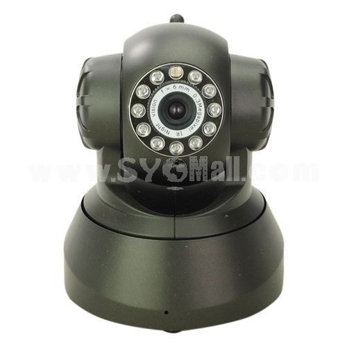 IP 607W Wireless/ Wired Camera with WIFI/MJPEG/CMOS Sensor/10 IR LED for Night vision-Black