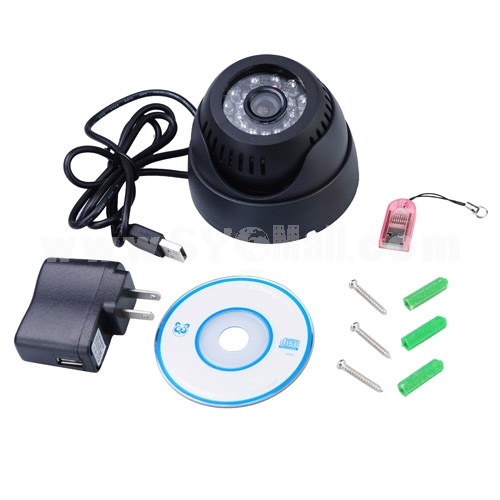 24-LED CCTV IR Night-vision 3.6mm Lens Loop Recording Digital Video Recorder Camera