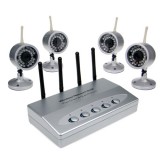 Wholesale - 2.4GHz 4-CH Wireless Surveillance Security CMOS Camera Day and Night Vision + Microphone + USB (4*Cameras-Set)