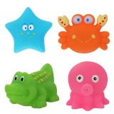 Wholesale - Soft Rubber Sea Animals Water Toys Children Pool Toys 4pcs/Set
