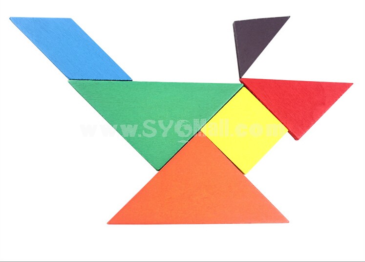 Colorful Tangram Seven-piece Puzzle Children Educational Toy