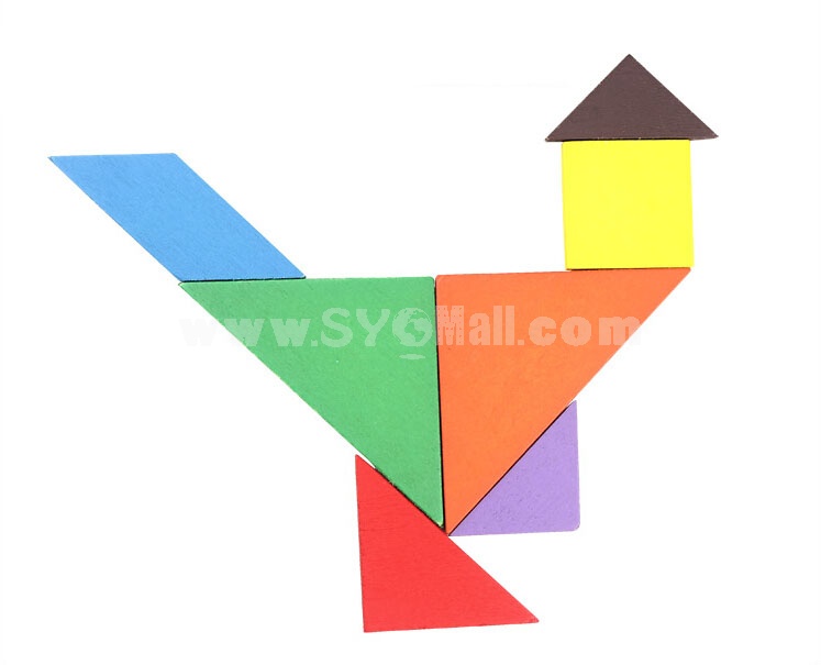 Colorful Tangram Seven-piece Puzzle Children Educational Toy