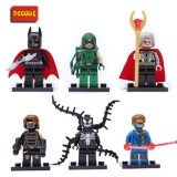 wholesale - Marvel Super Heroes Batman Venom Green Arrow Block Mini Figure Toys 0134-0139 6Pcs Set