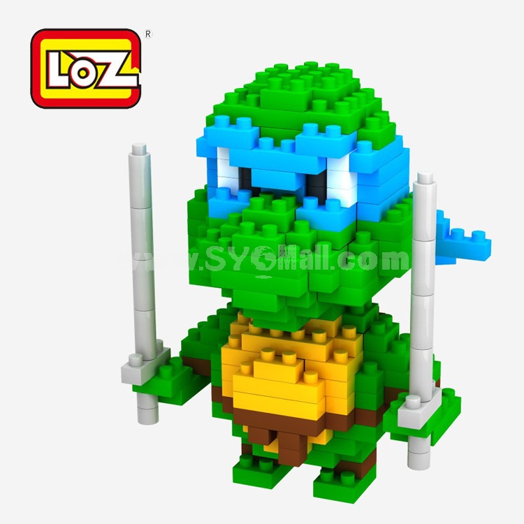 Teenage Mutant Ninja Turtles Leonardo Figure Toy LOZ DIY Diamond Blocks 9151