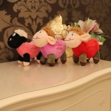 Wholesale - Lovely Embroidery Sheep Plush Toy Stuffed Animal 18cm/7" 3pcs/Set