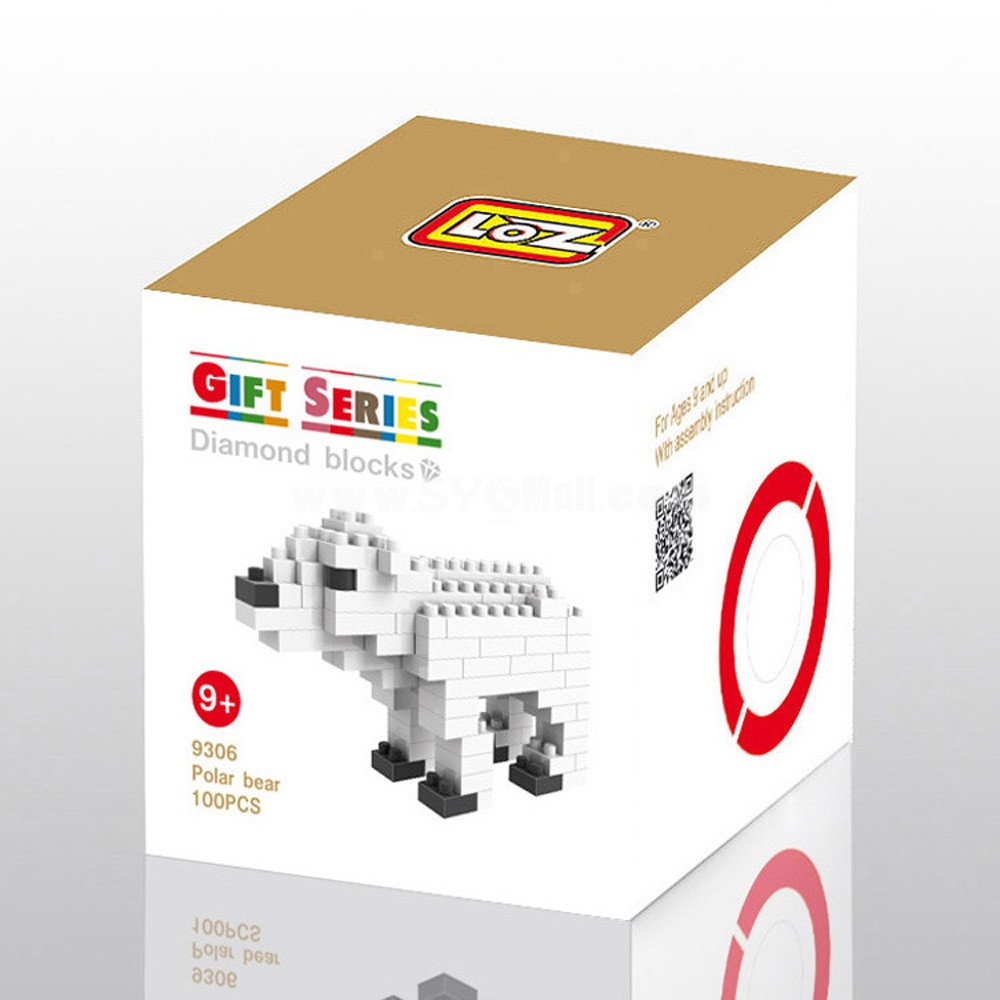 LOZ DIY Diamond Blocks Figure Toy 9306 Polar Bear