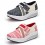 Wholesale - Women's Canvas Platform Slip On Sneakers Athletic Walking Shoes 9002-9