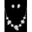 Gorgeous Shining  Alloy With Imitation Pear Wedding Bridal Necklace and Earrings Jewelry Set