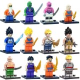 wholesale - 12Pcs Dragon Ball Minifigures Building Blocks Goku Vegeta Master Roshi Mini Figure Bricks Toys