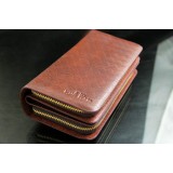 Wholesale - Stylish Large Capacity Multiple Pockets Print Zipper  Men Wallet/Clutch