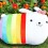 Wholesale - Cartoon Rainbow Rabbit PP Cotton Stuffed Animal Plush Toy