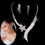 Wholesale - Shiny Design Alloy with Rhinestone Women's Jewelry Set Including Necklace, Earrings