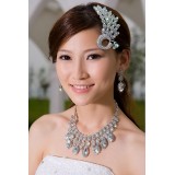 Wholesale - Exaggerate Shiny Design Alloy & Rhinestone Women's Jewelry Set Including Necklace, Earrings 31