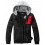 Men's Coat Cotton Padded Casual Hooded with Red Chamois Leather Breast-Pocket (1115-W03)