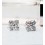 Zircons Four Leaf Clover Silver Plating Earring