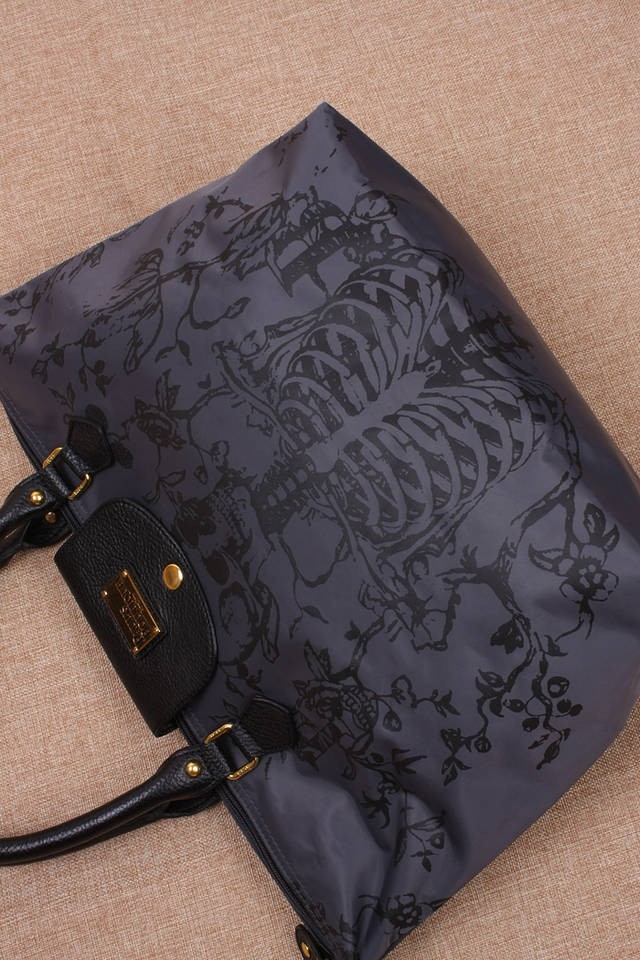 London Vintage Style Skull Pattern Shouder Bag Black