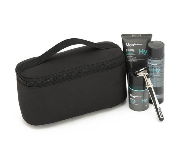Simple Style Cosmetic Bag Black