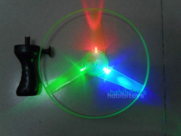 Funny Colorful LED Light Up Flying Disc Toy Dia 10in