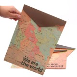 Wholesale - Storage Bag/Pouch A4 Creative Map Style Paper 5-Pack (W1955)