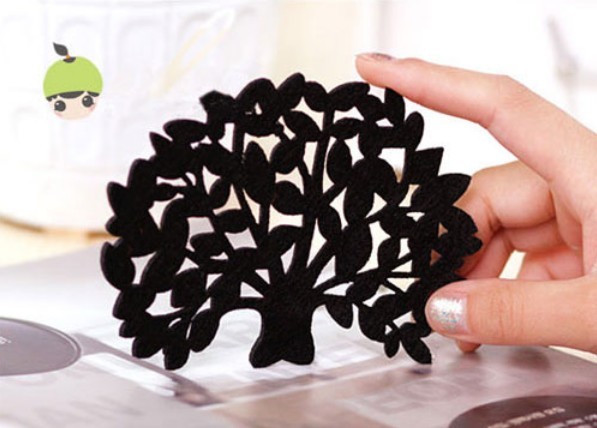 Stylish Crative Tree Pattern Coaster 2PCs