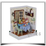 Wholesale - Wooden DIY Handmade Self-Assemble Dollhouse Mini House F002