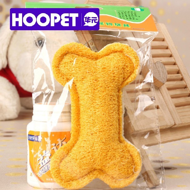 HOOPET Bone Shaped Cleaning Tooth Loofah Sponge Pet Toy