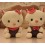 Wholesale - Lover Cats Plush Toys Stuffed Animals Set 2Pcs 18cm/7Inch Tall