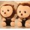 Wholesale - Lover Monkeys Plush Toys Stuffed Animals Set 2Pcs 18cm/7Inch Tall