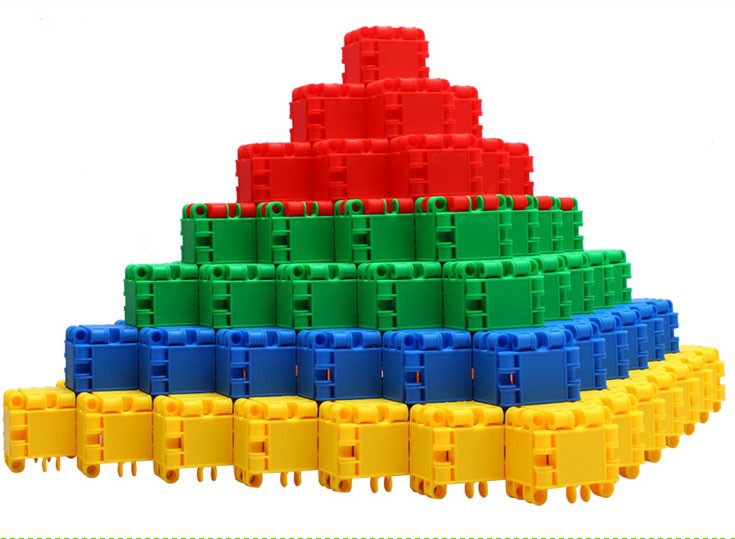 90 pcs Quadratic Plastic Inserting Toy Educational Toy Children's Gift