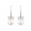 Exquisite Long Pattern Bow Pearl 18K Gold Plating Drop Earring