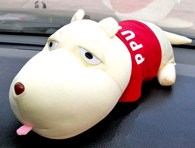Cute Dog Pattern Decor Air Purge Auto Bamboo Charcoal Case Bag Car Accessories Plush Toy