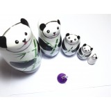 Wholesale - 5pcs Russian Nesting Doll Handmade Wooden Cute & Novel Cartoon Panda