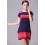 Wholesale - AS Color Contrast Knitting Dress Evening Dress ML13714