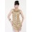Wholesale - Luxury Gold Thread Embroidery Sleeveless Slim Dress Evening Dress