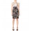 Wholesale - HB  Elegant Flower Printing Color Contrast Sleeveless Slim Dress Evening Dress 014