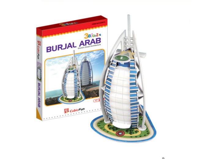Creative DIY 3D Jigsaw Puzzle Model - Burj Al Arab Hotel