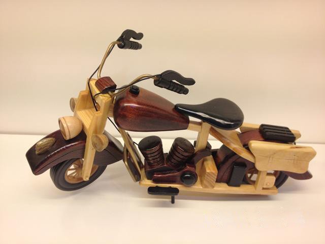 Handmade Wooden Decorative Home Accessory Vintage Motorcycle Classic Motorcycle Model 1002
