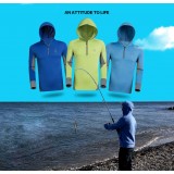 Wholesale - Men Waterproof Breathable Fishing Clothing Long Sleeve Hoodie Sun Protection Clothing Quick-Dry